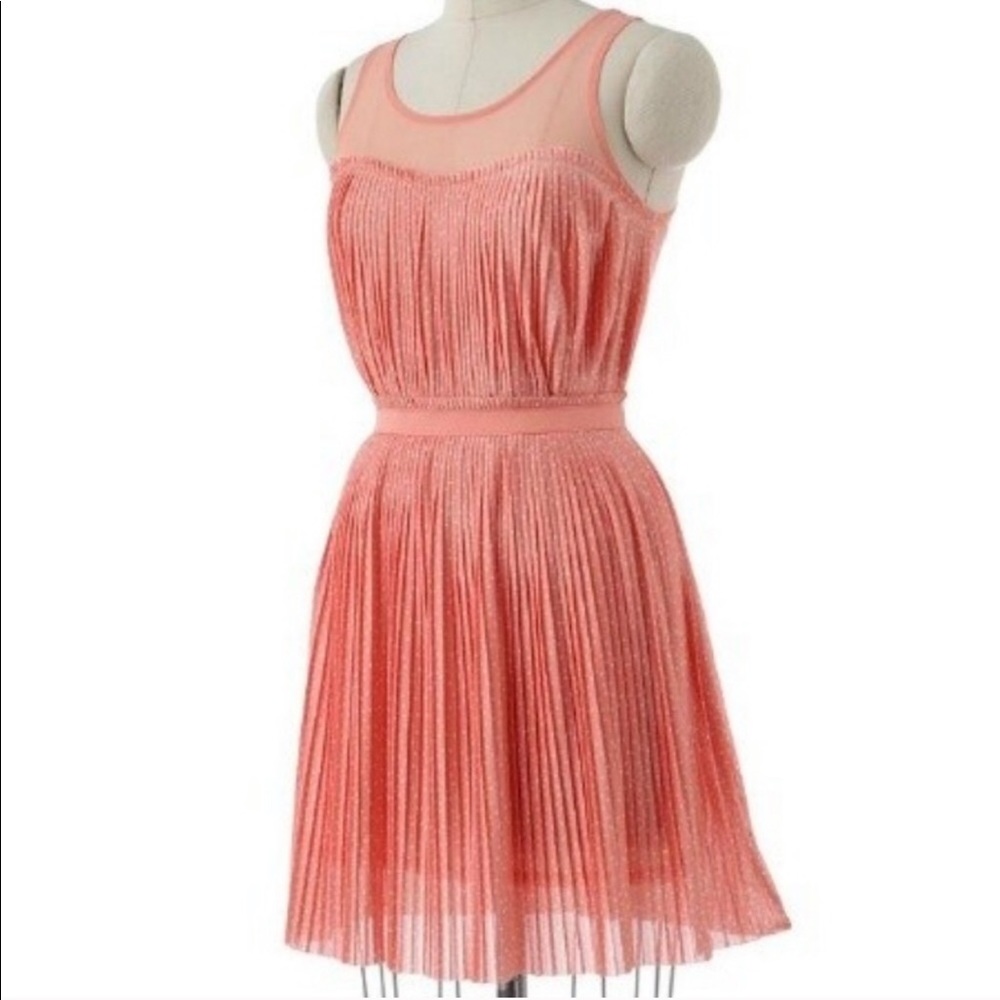 Lc Lauren Conrad Coral Polka Dot Dress